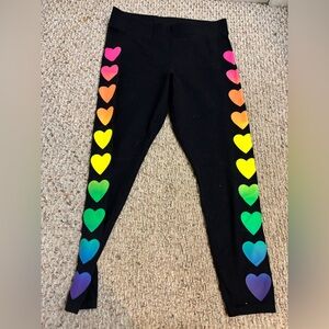 Rainbow heart leggings